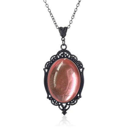 Gothic Vampire Cameo Pendant Necklace.