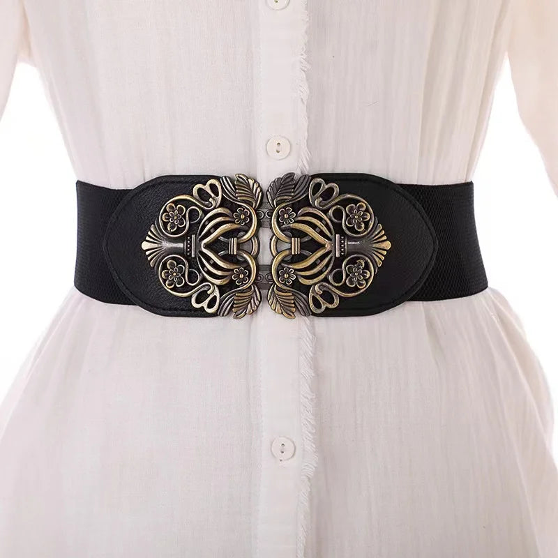 Retro Wide Slimming Waistband for skirt or dress.