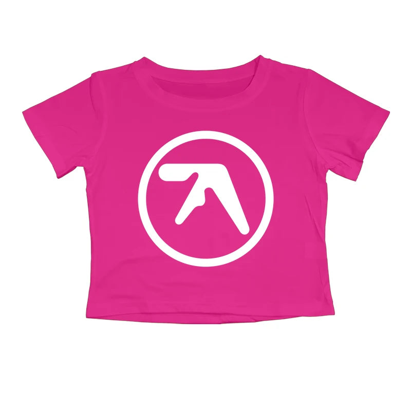 Punk Aphex Twin Print T-Shirt. Oversize Hip Hop Women Streetwear - Crop Top Baby Goth