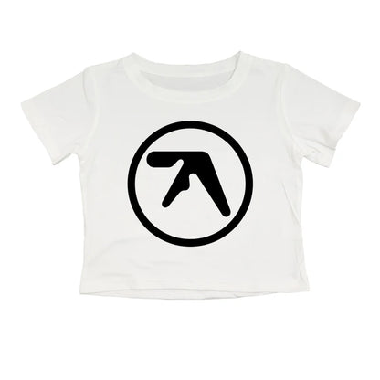 Punk Aphex Twin Print T-Shirt. Oversize Hip Hop Women Streetwear - Crop Top Baby Goth