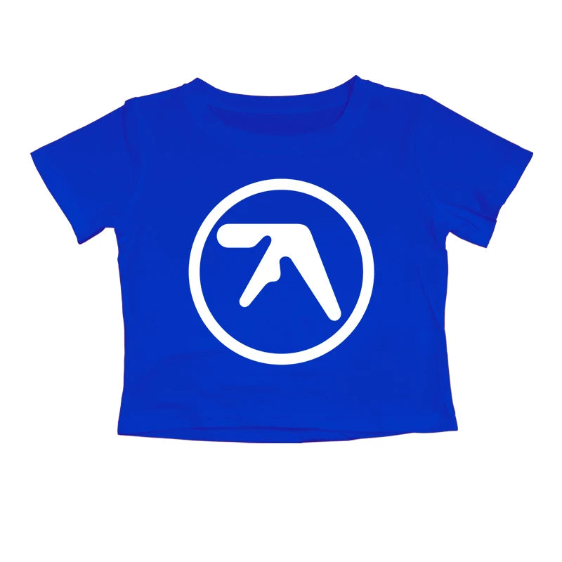 Punk Aphex Twin Print T-Shirt. Oversize Hip Hop Women Streetwear - Crop Top Baby Goth