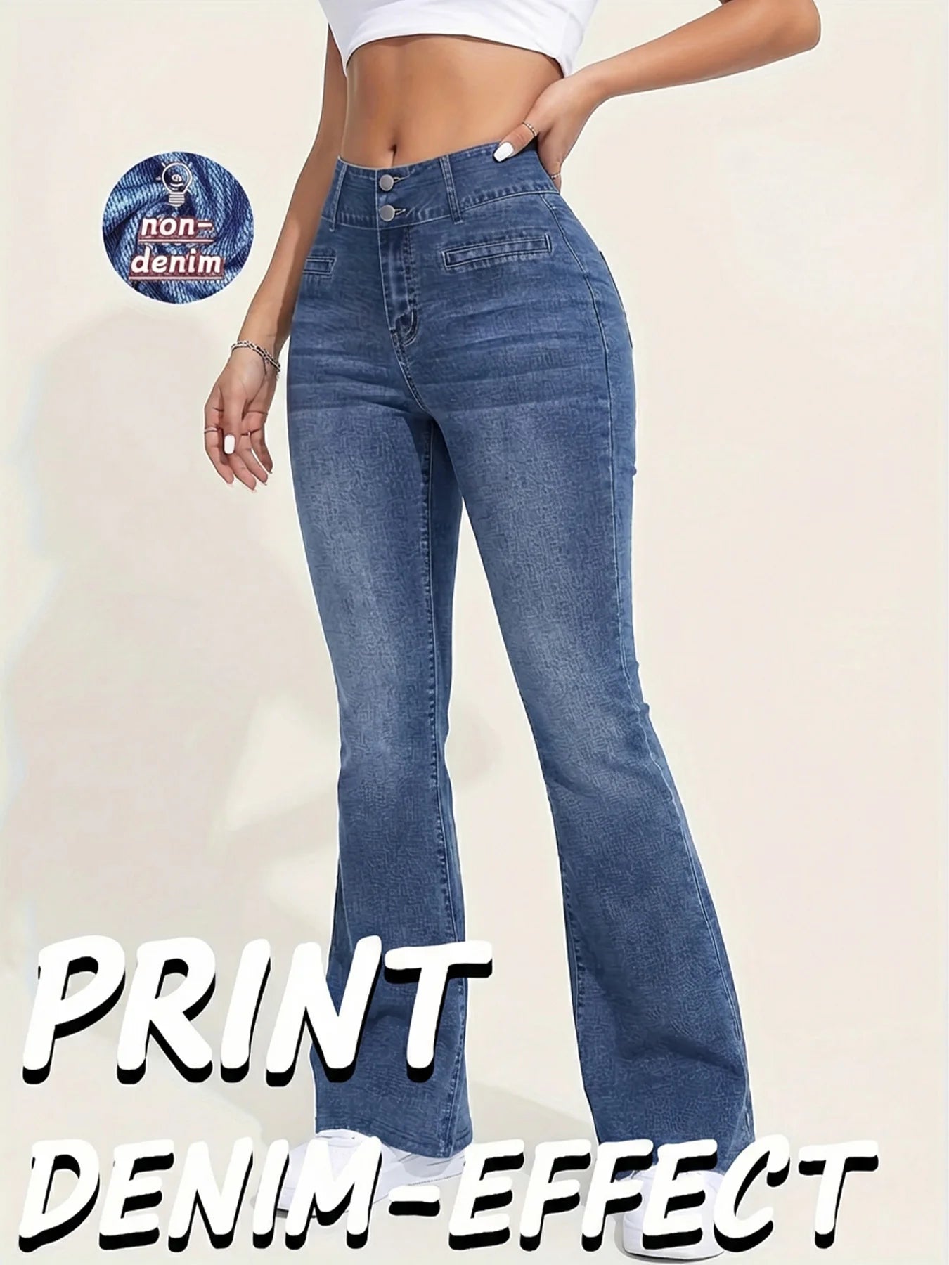 High Elasticity Non-Denim Printed Leggings.  High Waist Slim Leggings Gym Training Wide Leg, Fashion Wear