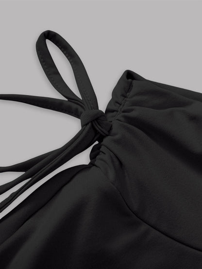 Solid Color Skirt - Versatile High Waist Slim Fit Elastic Waist Skirt