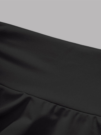 Solid Color Skirt - Versatile High Waist Slim Fit Elastic Waist Skirt