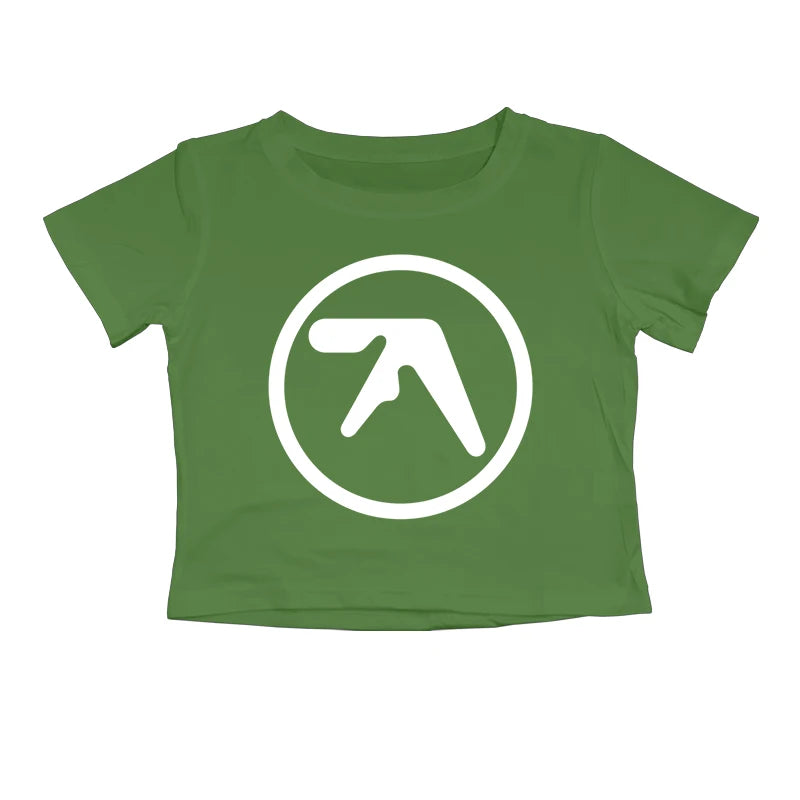 Punk Aphex Twin Print T-Shirt. Oversize Hip Hop Women Streetwear - Crop Top Baby Goth
