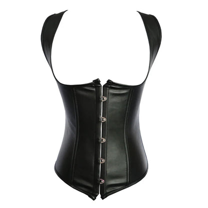 Underbust Corset Plus Sizes, Waist Trainer Steampunk Corset with Straps Gothic Corset Under bust and back lace up