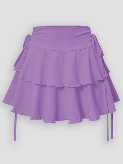 Solid Color Skirt - Versatile High Waist Slim Fit Elastic Waist Skirt