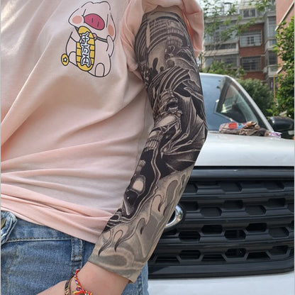 6 PCS Tattoo Sleeve for Men or Women - Anti-Sunburn Sleeve - Elastic Cycling Sleve