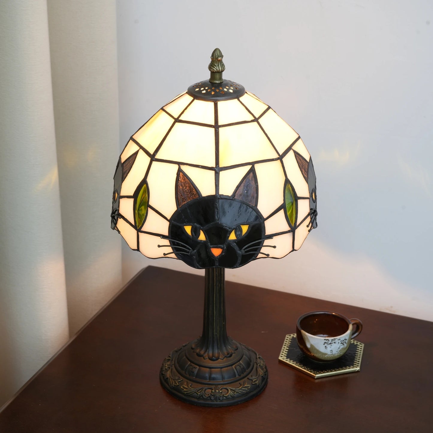 Black Cat Table Lamp for Bedroom, Nightstand, Decor,