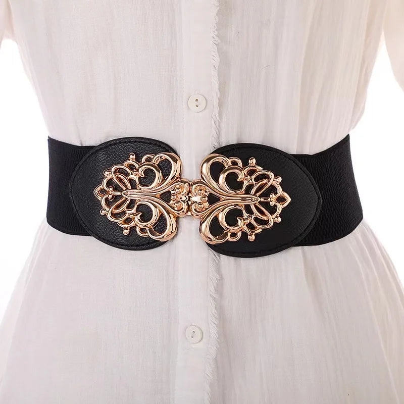 Retro Wide Slimming Waistband for skirt or dress.