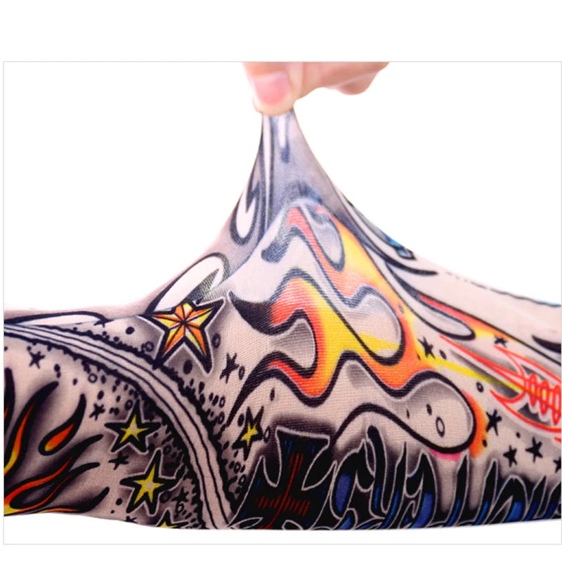 6 PCS Tattoo Sleeve for Men or Women - Anti-Sunburn Sleeve - Elastic Cycling Sleve