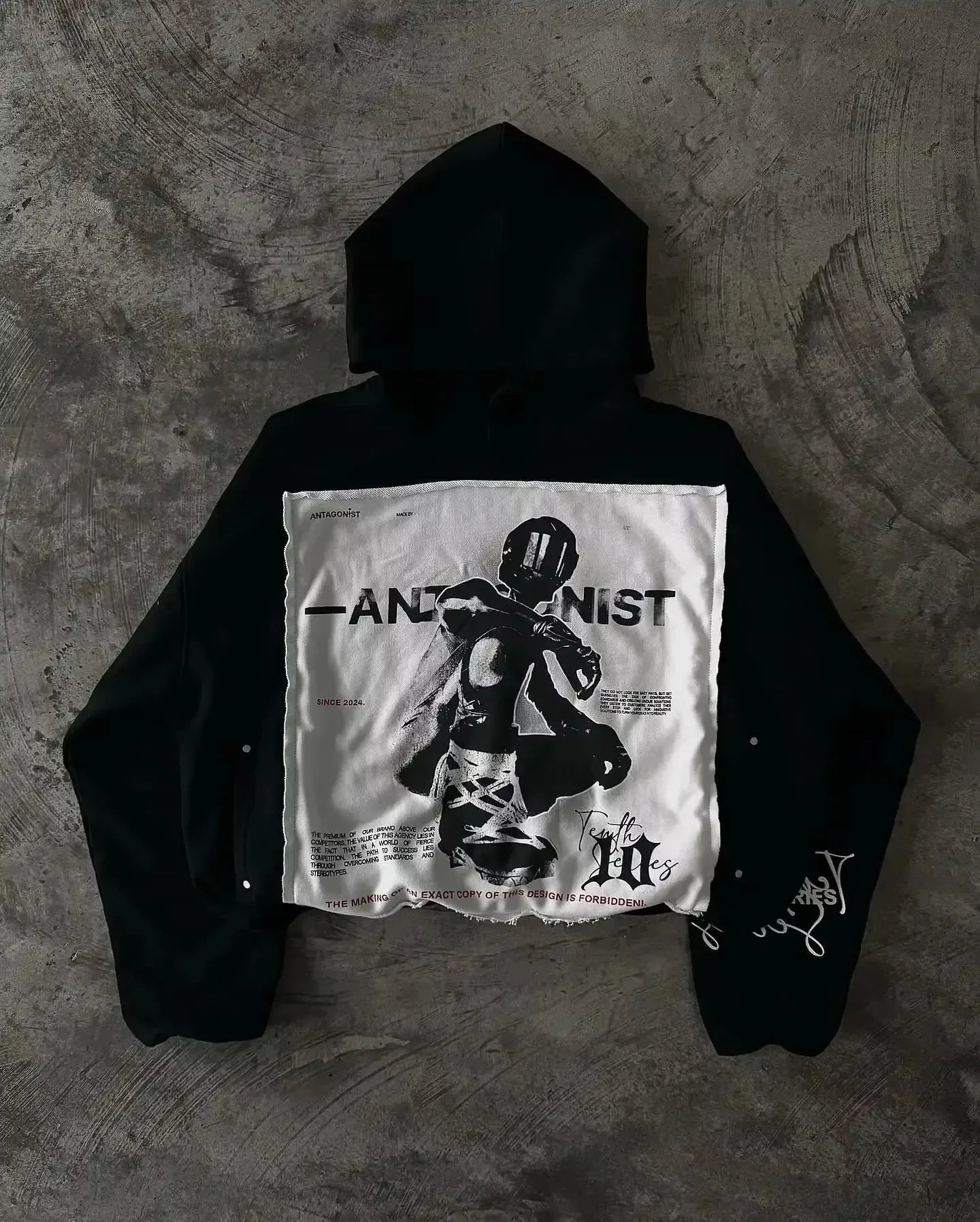Retro Zipper Gothic Hoodie - Sexy Slim Fit Sweatshirt with Skull Graphic Embroidery