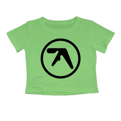 Punk Aphex Twin Print T-Shirt. Oversize Hip Hop Women Streetwear - Crop Top Baby Goth