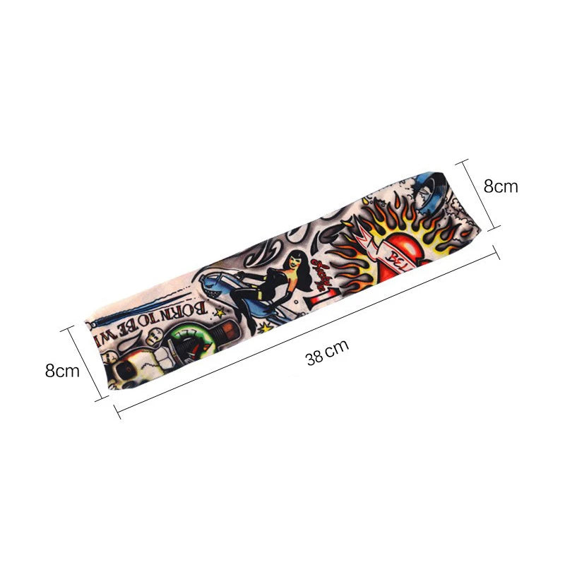 6 PCS Tattoo Sleeve for Men or Women - Anti-Sunburn Sleeve - Elastic Cycling Sleve