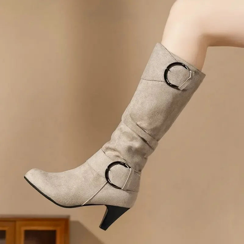 Knee-high Zipper Boots. High Quality English Style Casual boots