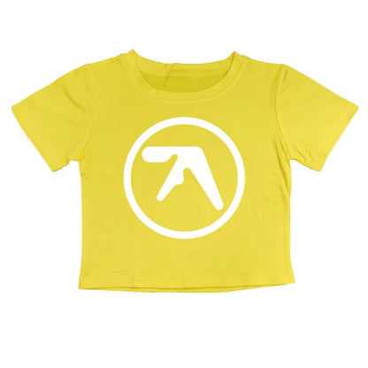 Punk Aphex Twin Print T-Shirt. Oversize Hip Hop Women Streetwear - Crop Top Baby Goth