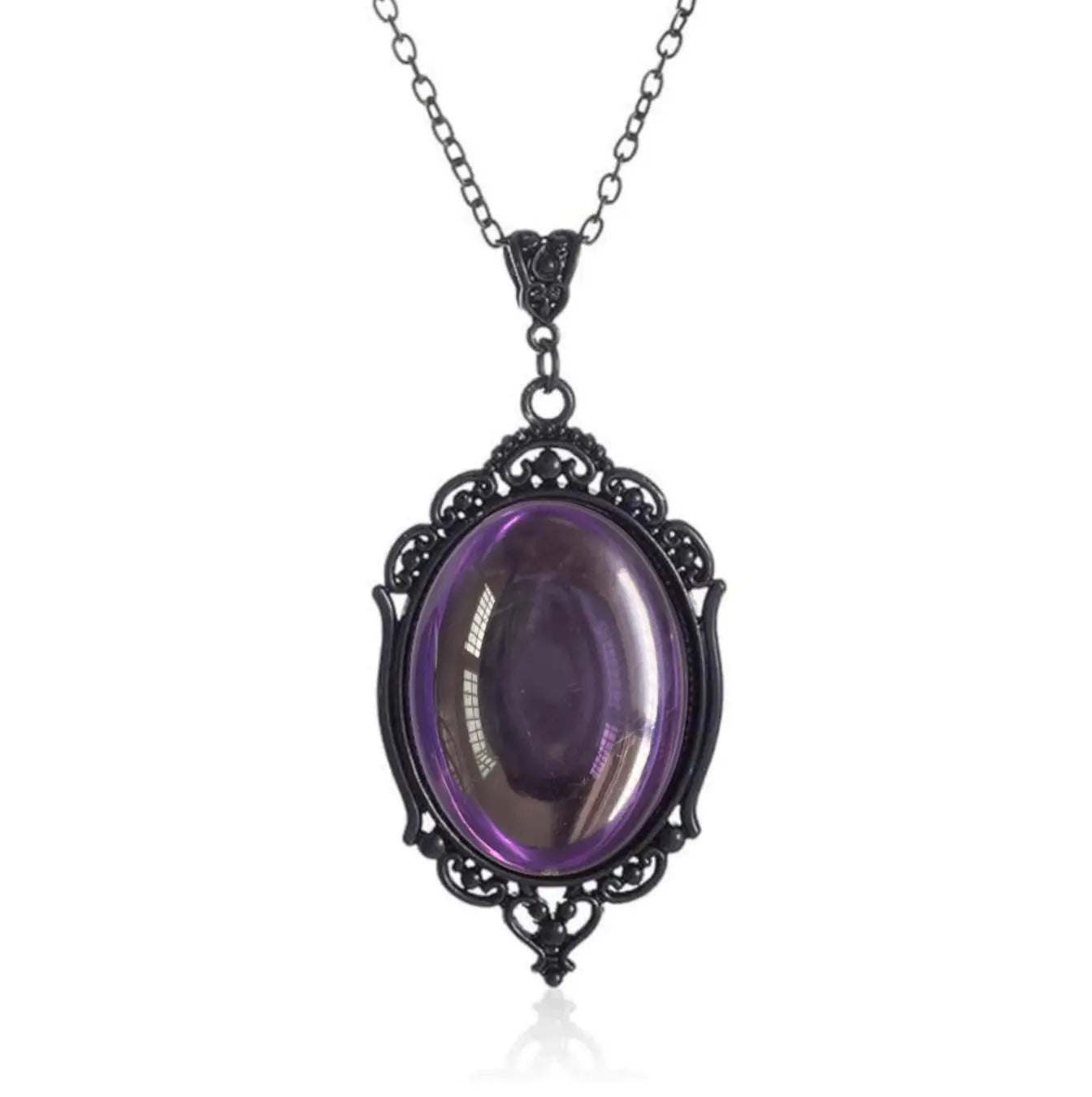 Gothic Vampire Cameo Pendant Necklace.