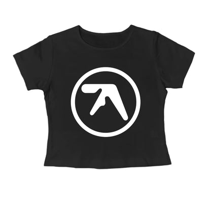 Punk Aphex Twin Print T-Shirt. Oversize Hip Hop Women Streetwear - Crop Top Baby Goth