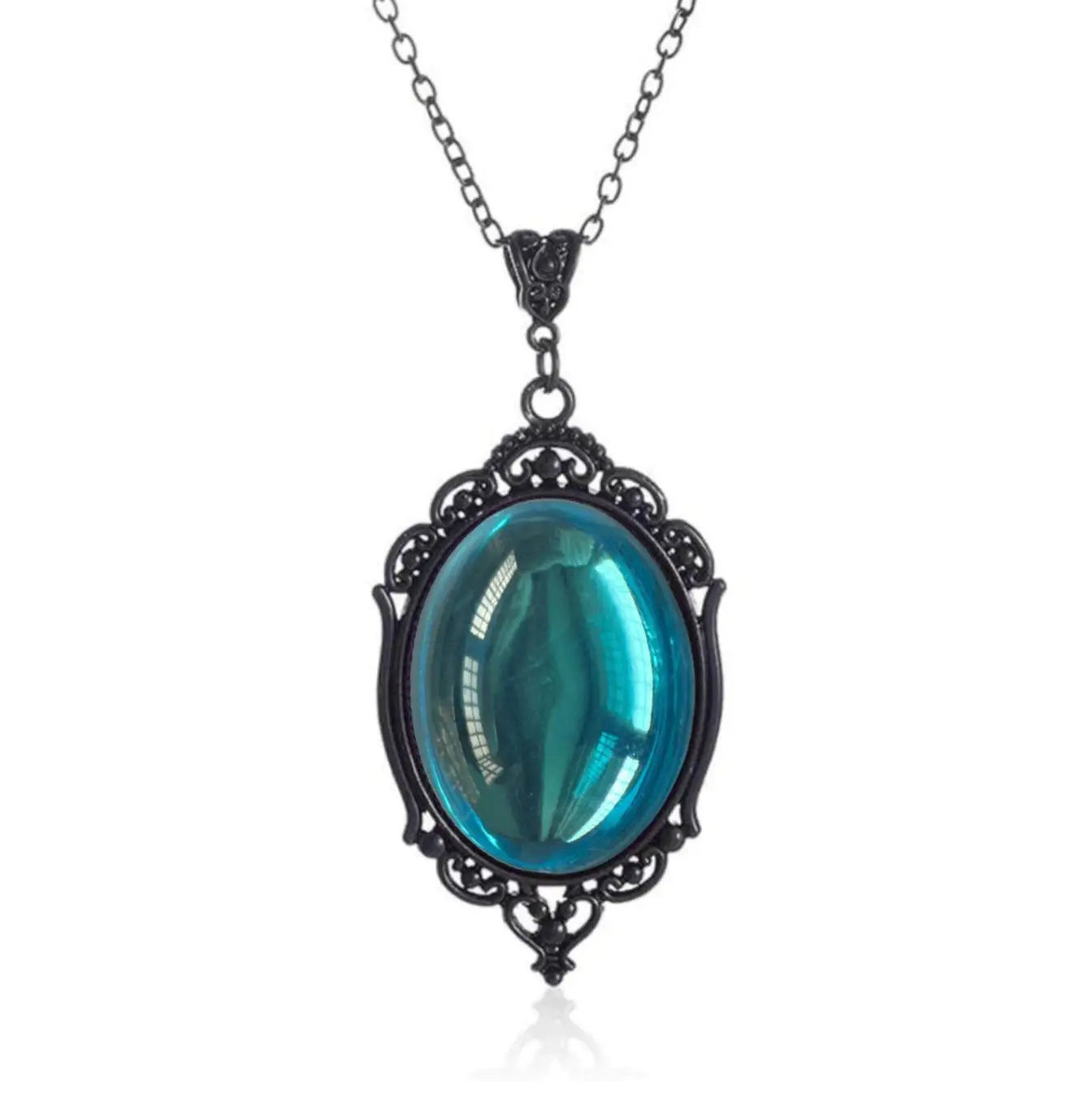 Gothic Vampire Cameo Pendant Necklace.
