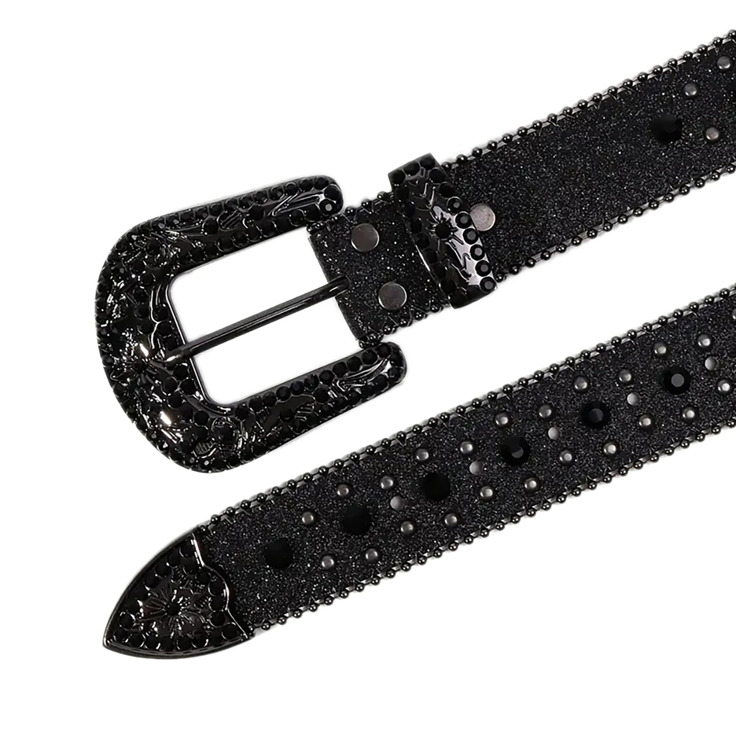 Man-made Diamond Belt, ladies Western Cowboy Rhinestone Design Leather Belt i