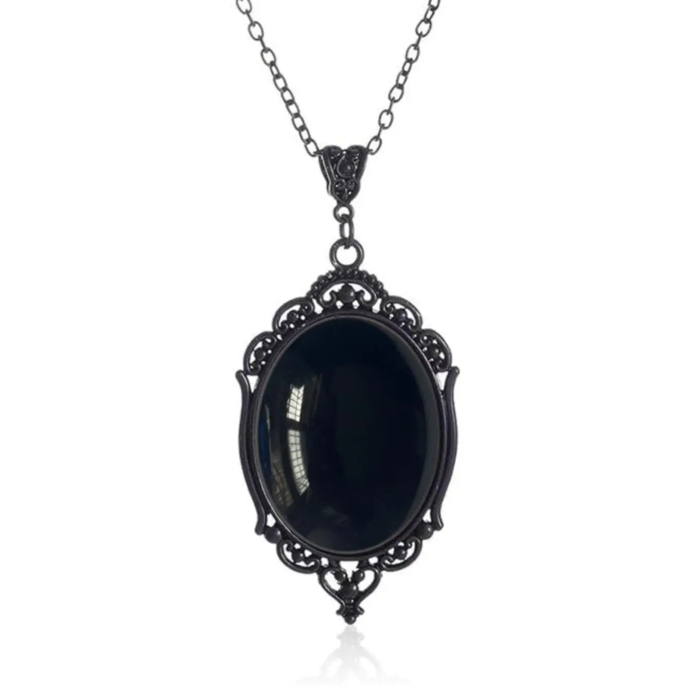 Gothic Vampire Cameo Pendant Necklace.
