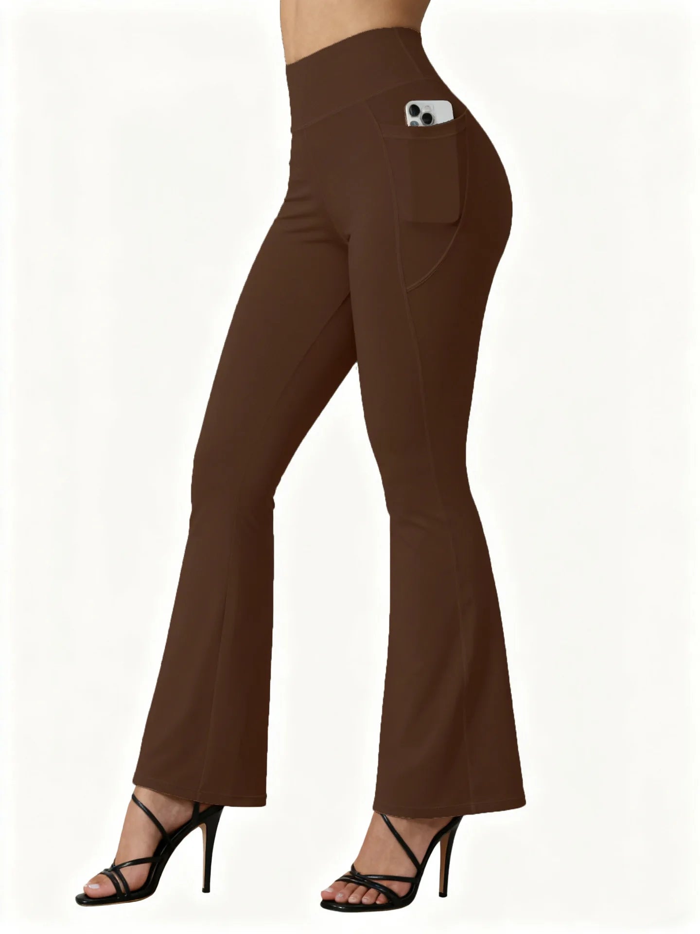 High Waisted Flared Butt lifting - Pocket Design - Wide Leg Leggings