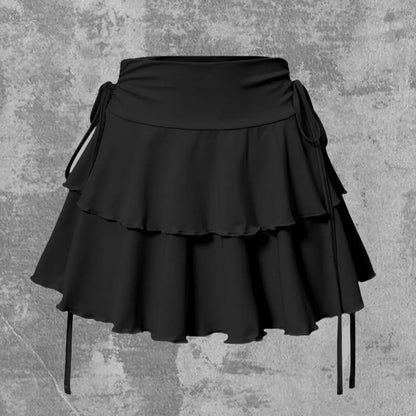 Solid Color Skirt - Versatile High Waist Slim Fit Elastic Waist Skirt