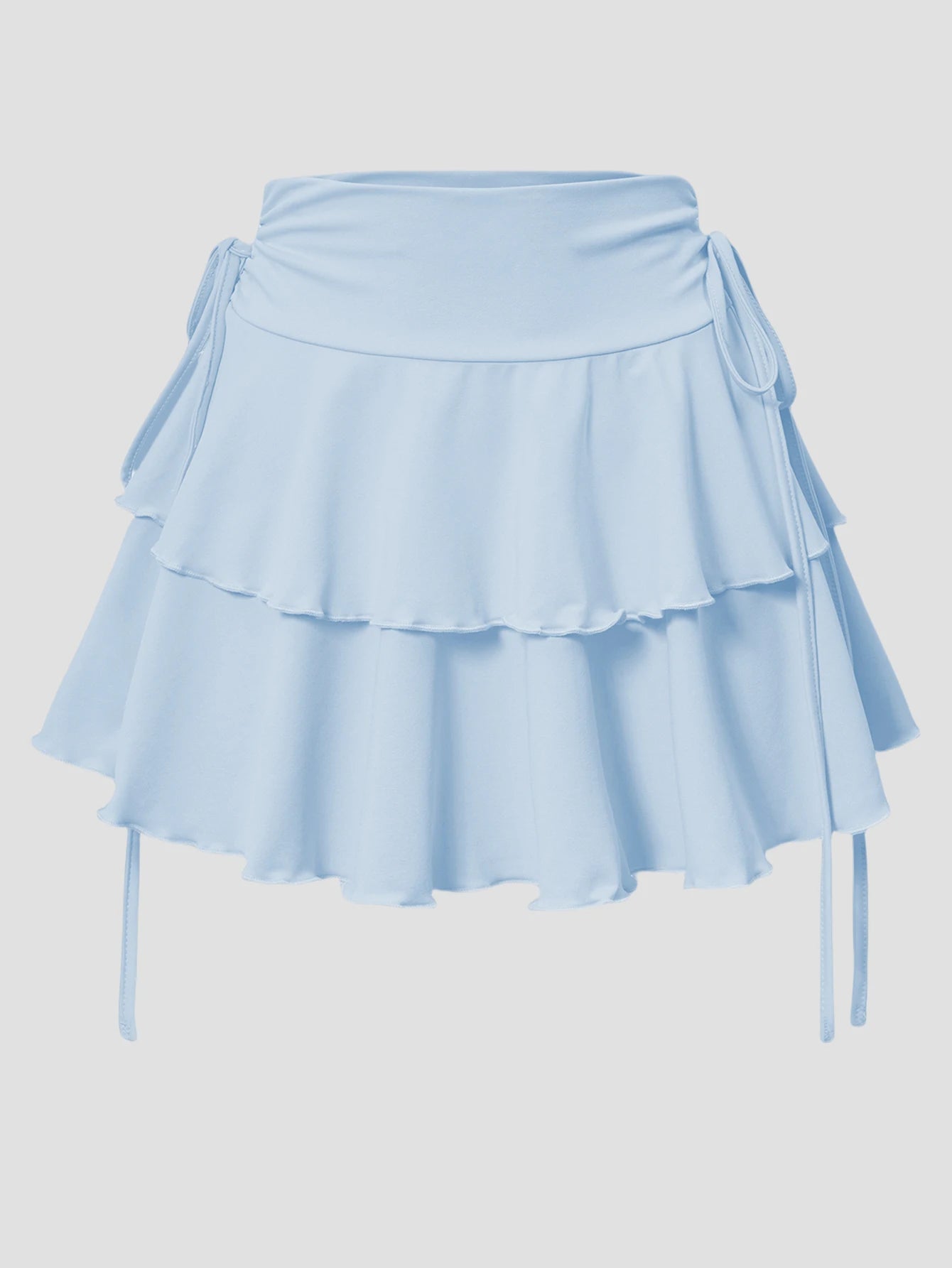 Solid Color Skirt - Versatile High Waist Slim Fit Elastic Waist Skirt