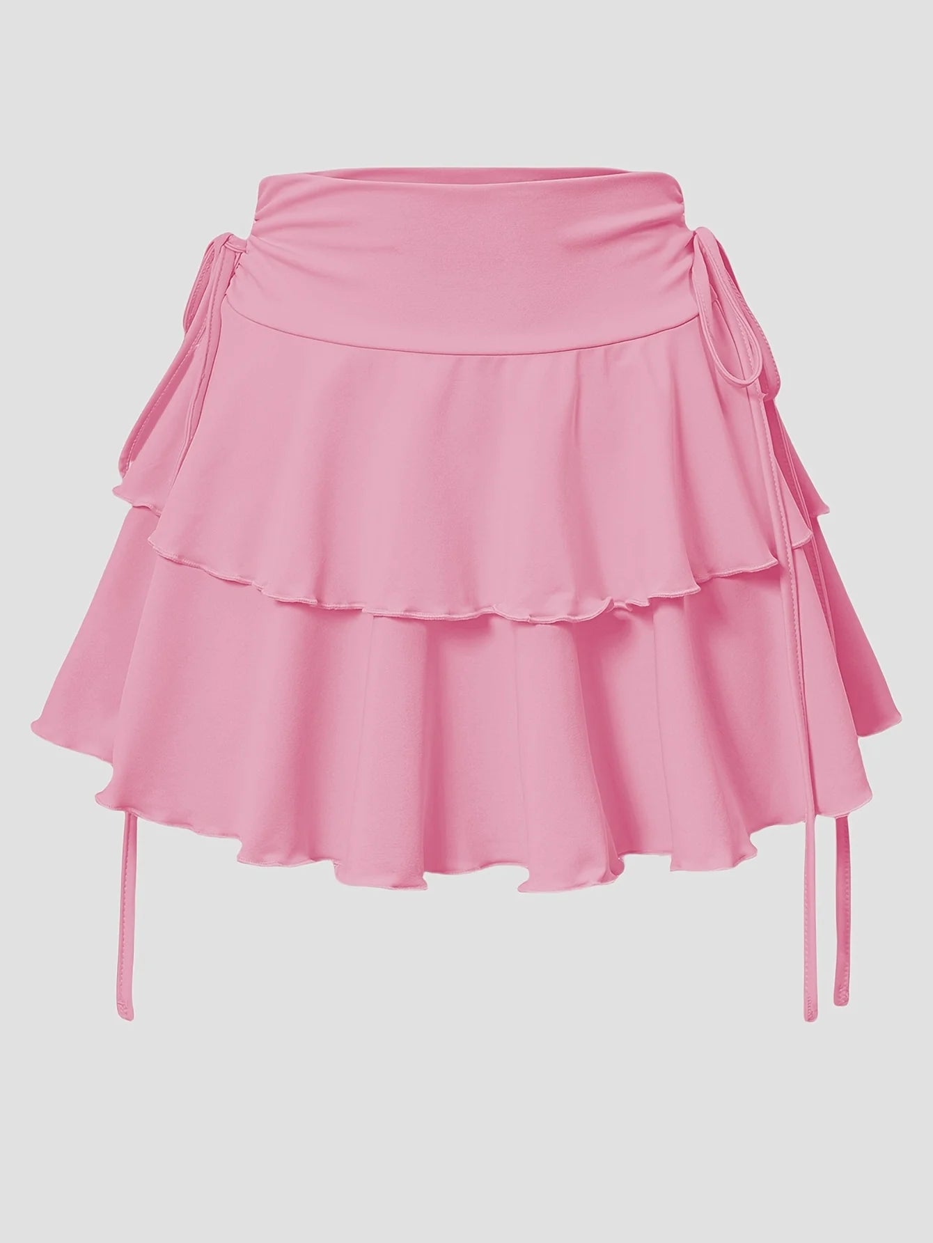 Solid Color Skirt - Versatile High Waist Slim Fit Elastic Waist Skirt